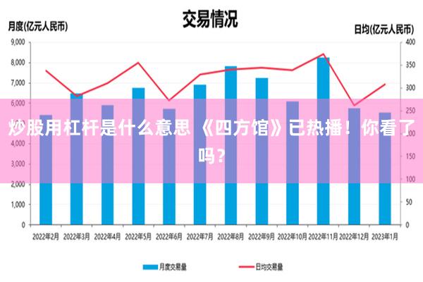 炒股用杠杆是什么意思 《四方馆》已热播！你看了吗？